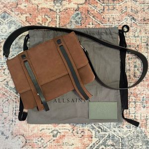 All Saints Suede Fin Box Bag